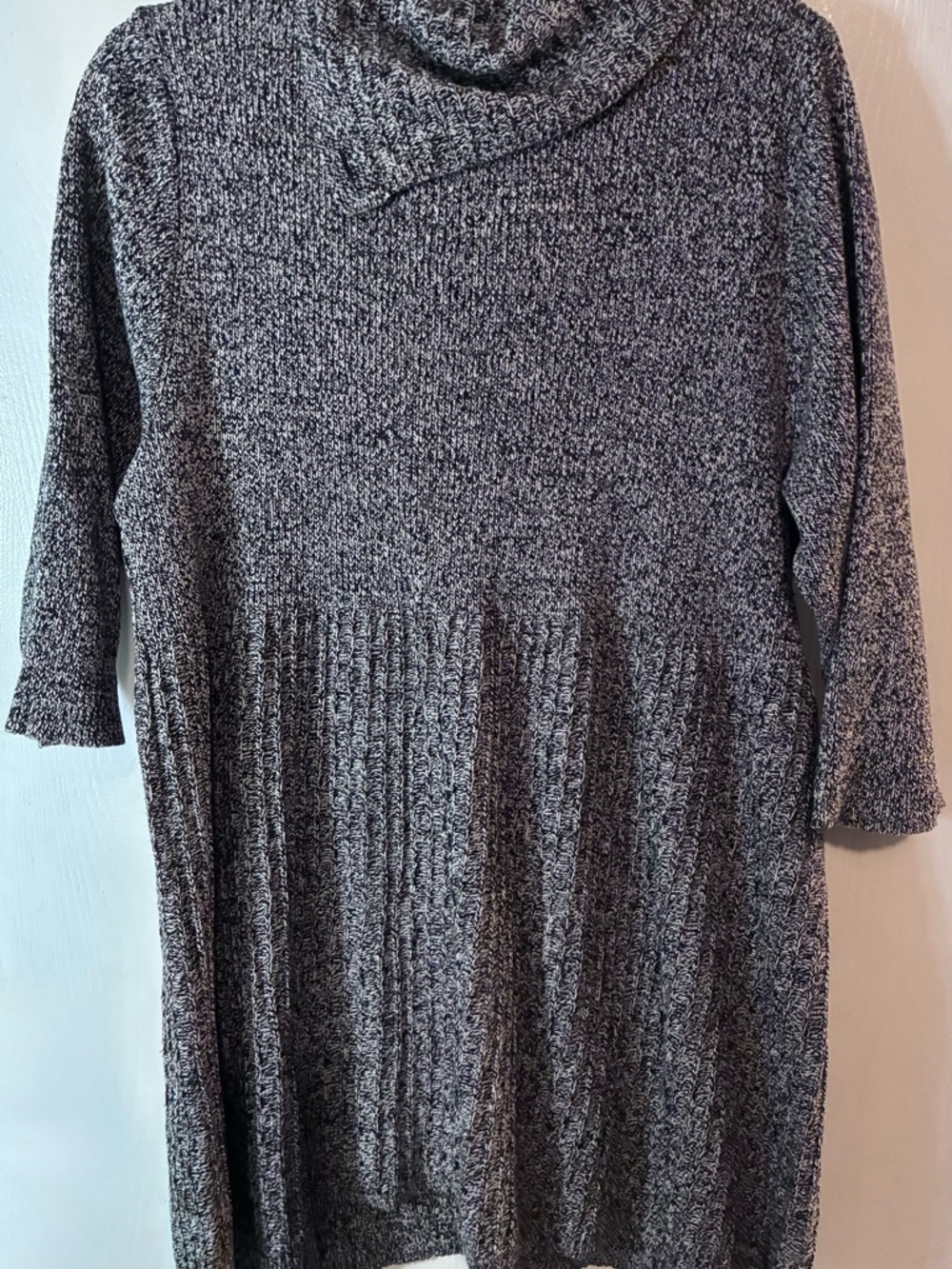 Style & Co. Marled Gray Cowl Neck Sweater Tunic